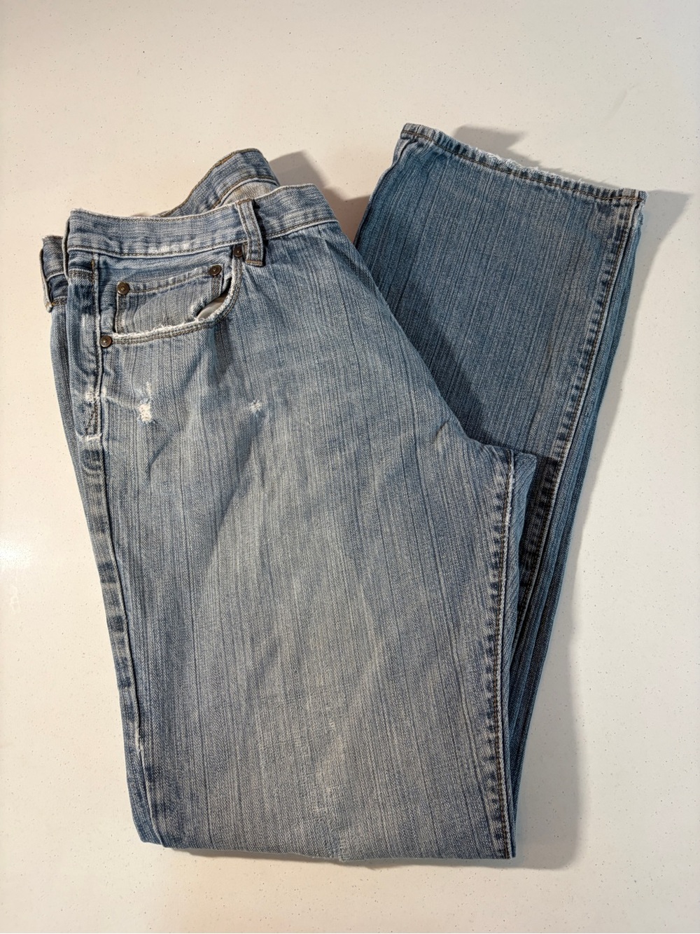Gap Premium Straight Fit Men’s Jeans 36x34 Distressed